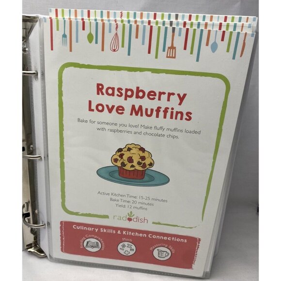 15 Raddish Kids Recipe Cookbook Shopping List in Binder Thanksgiving - Picture 3 of 8